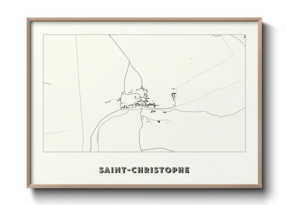 Une affiche de carte sur Saint-Christophe