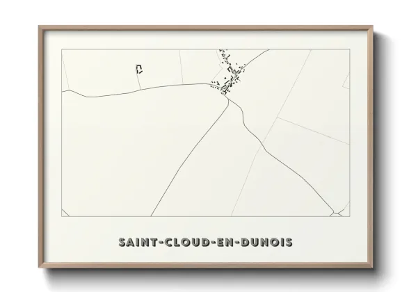 Une affiche de carte sur Saint-Cloud-en-Dunois