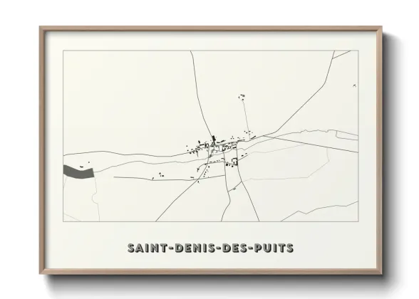 Une affiche de carte sur Saint-Denis-des-Puits
