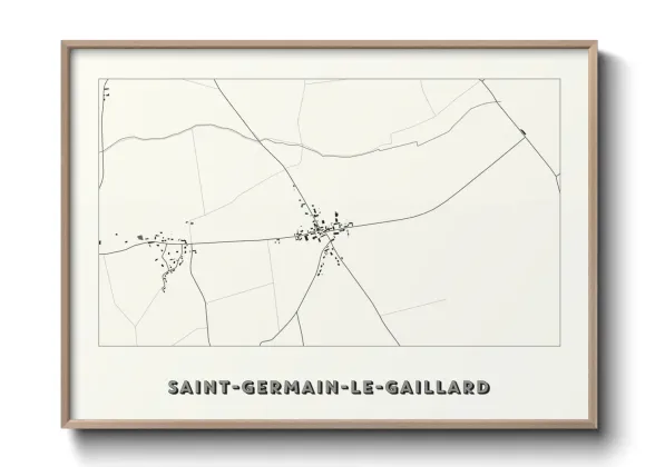 Une affiche de carte sur Saint-Germain-le-Gaillard