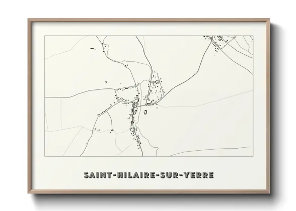 Une affiche de carte sur Saint-Hilaire-sur-Yerre
