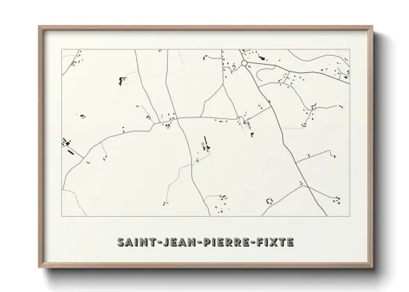 Une affiche de carte sur Saint-Jean-Pierre-Fixte
