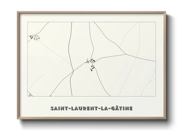 Une affiche de carte sur Saint-Laurent-la-Gâtine