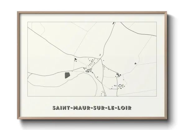Une affiche de carte sur Saint-Maur-sur-le-Loir