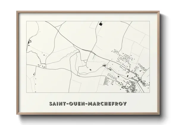 Une affiche de carte sur Saint-Ouen-Marchefroy