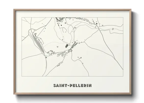 Une affiche de carte sur Saint-Pellerin
