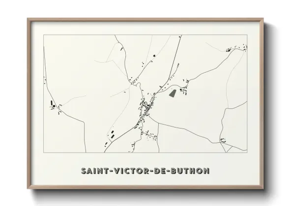 Une affiche de carte sur Saint-Victor-de-Buthon
