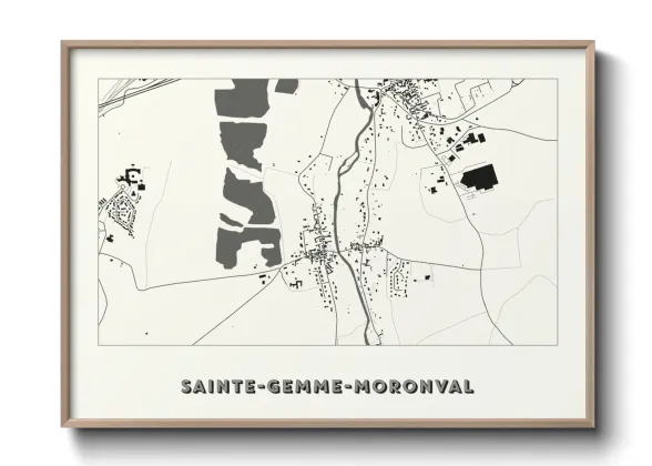 Une affiche de carte sur Sainte-Gemme-Moronval