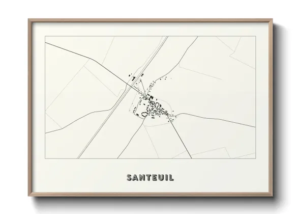 Une affiche de carte sur Santeuil