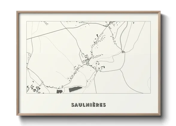 Une affiche de carte sur Saulnières