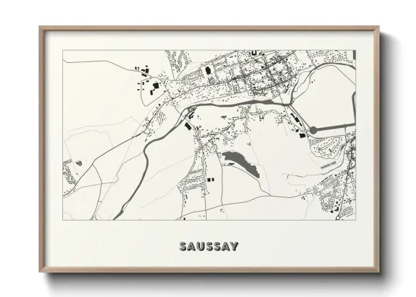Une affiche de carte sur Saussay