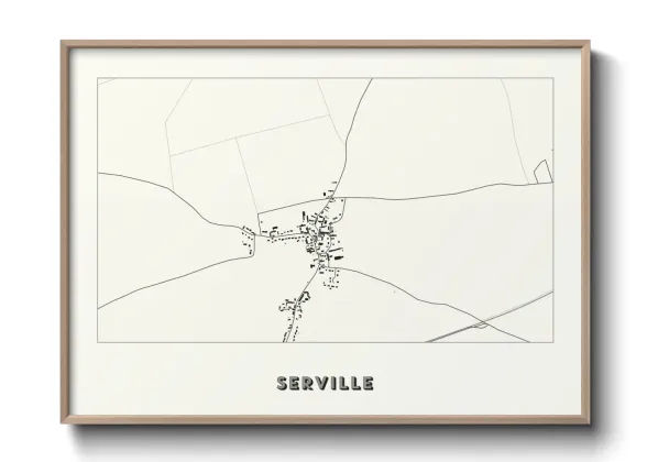 Une affiche de carte sur Serville