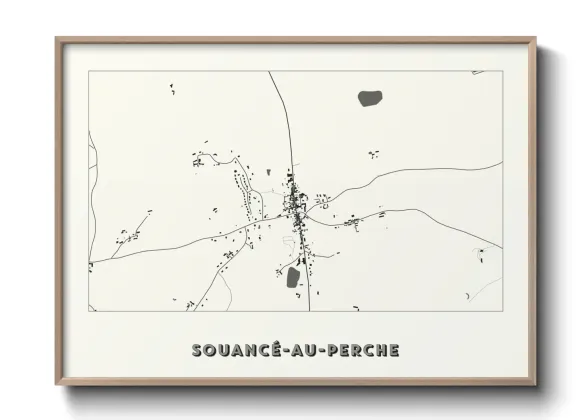 Une affiche de carte sur Souancé-au-Perche