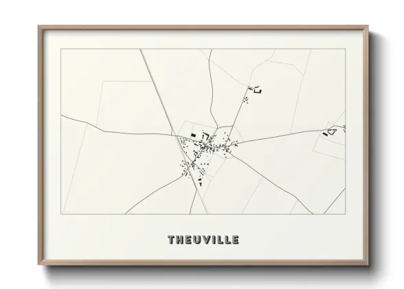 Une affiche de carte sur Theuville