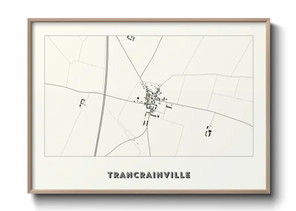 Une affiche de carte sur Trancrainville