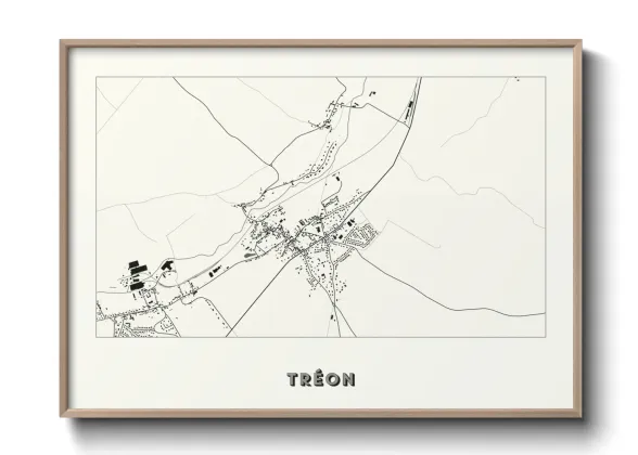 Une affiche de carte sur Tréon