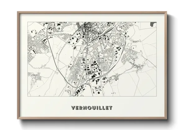 Une affiche de carte sur Vernouillet