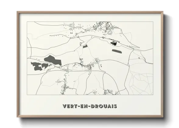 Une affiche de carte sur Vert-en-Drouais