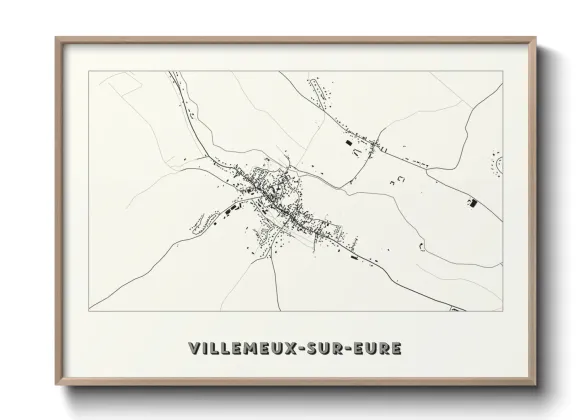 Une affiche de carte sur Villemeux-sur-Eure