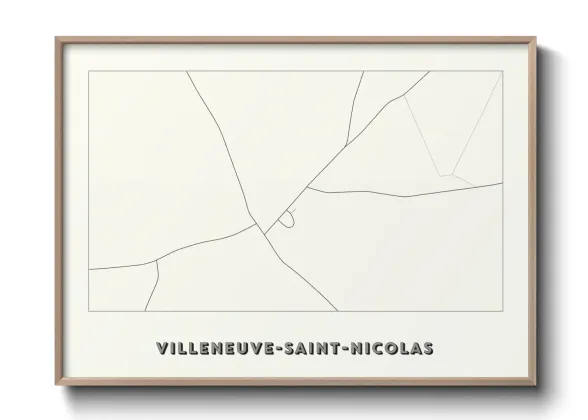 Une affiche de carte sur Villeneuve-Saint-Nicolas