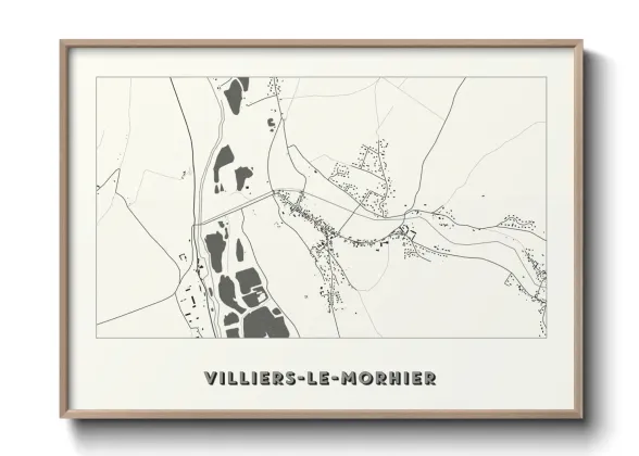 Une affiche de carte sur Villiers-le-Morhier