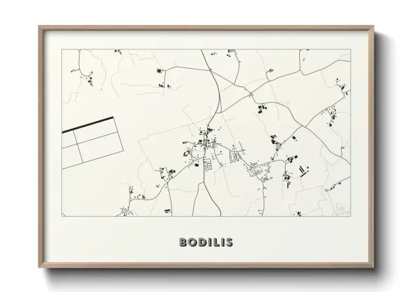 Une affiche de carte sur Bodilis