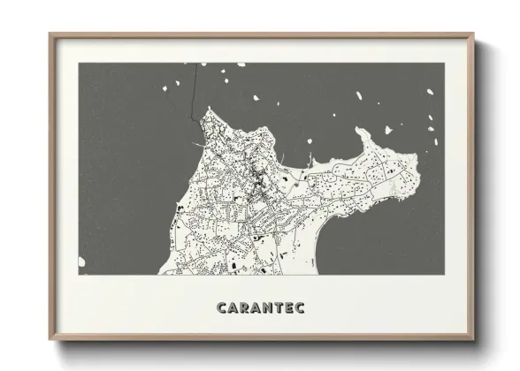 Une affiche de carte sur Carantec