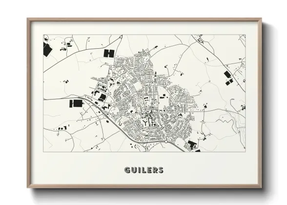 Une affiche de carte sur Guilers
