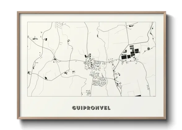 Une affiche de carte sur Guipronvel
