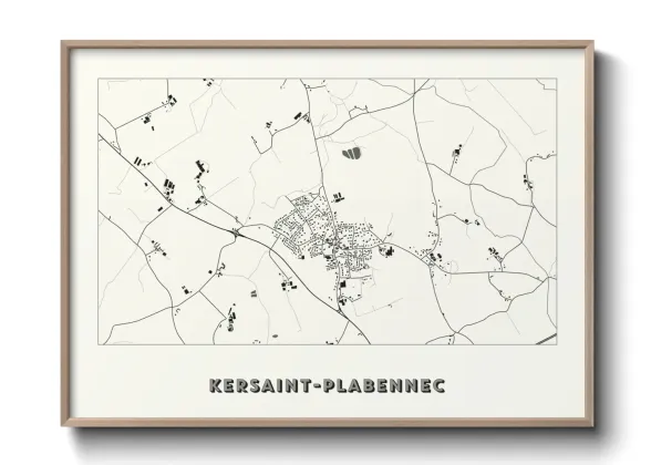 Une affiche de carte sur Kersaint-Plabennec