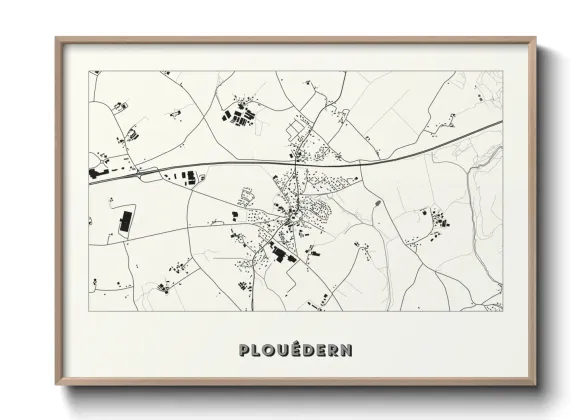 Une affiche de carte sur Plouédern