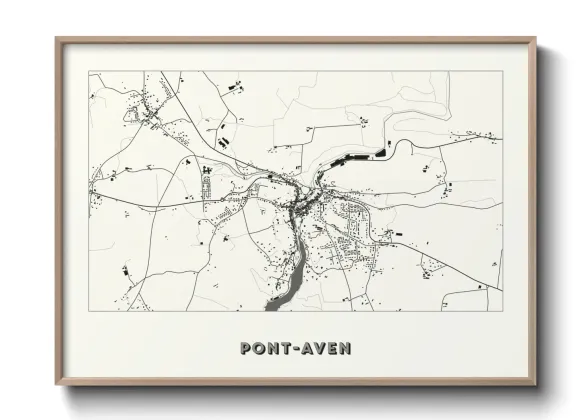 Une affiche de carte sur Pont-Aven