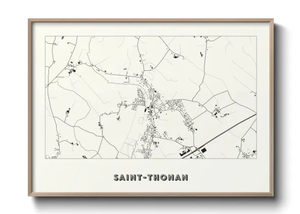 Une affiche de carte sur Saint-Thonan