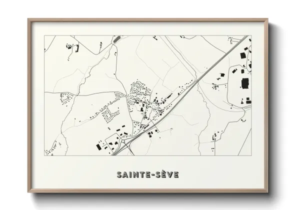 Une affiche de carte sur Sainte-Sève