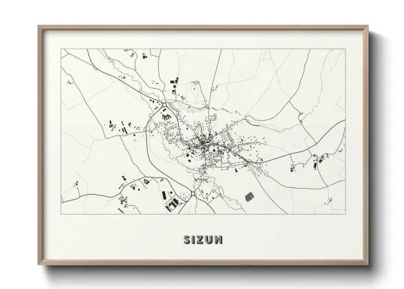 Une affiche de carte sur Sizun