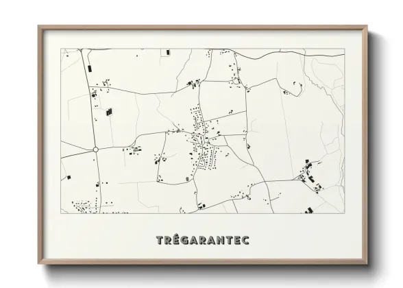 Une affiche de carte sur Trégarantec