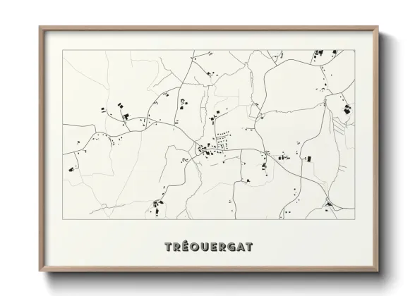Une affiche de carte sur Tréouergat