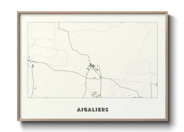 Une affiche de carte sur Aigaliers