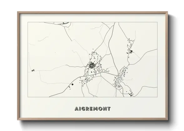 Une affiche de carte sur Aigremont