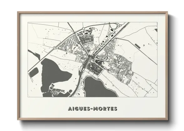 Une affiche de carte sur Aigues-Mortes