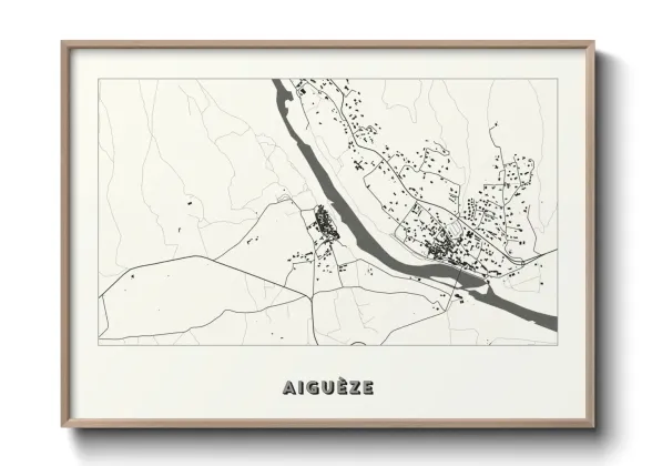 Une affiche de carte sur Aiguèze