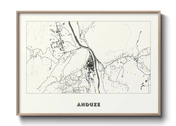 Une affiche de carte sur Anduze