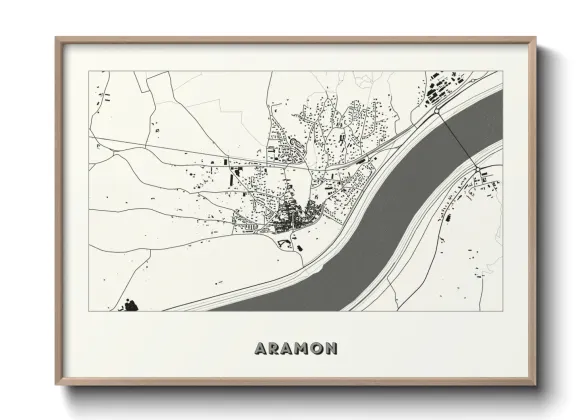 Une affiche de carte sur Aramon