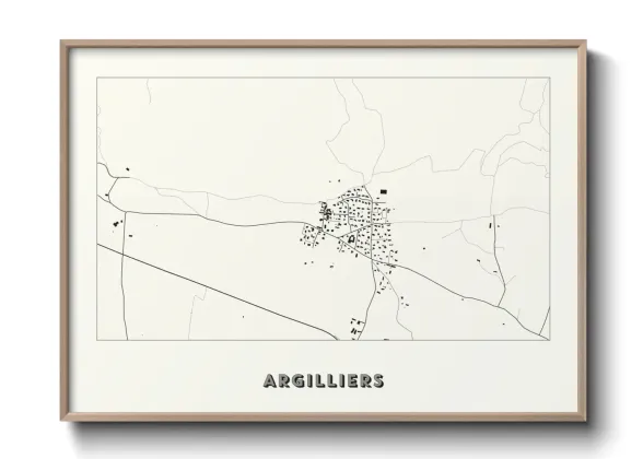 Une affiche de carte sur Argilliers