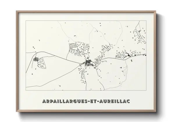 Une affiche de carte sur Arpaillargues-et-Aureillac