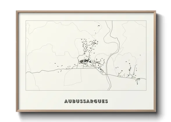 Une affiche de carte sur Aubussargues
