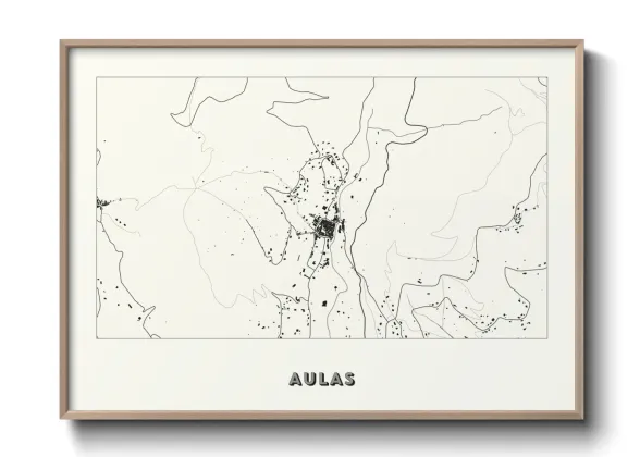 Une affiche de carte sur Aulas