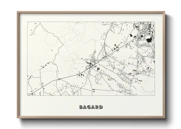 Une affiche de carte sur Bagard