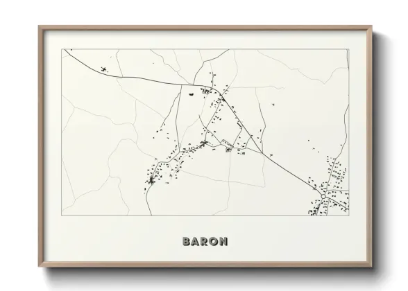 Une affiche de carte sur Baron