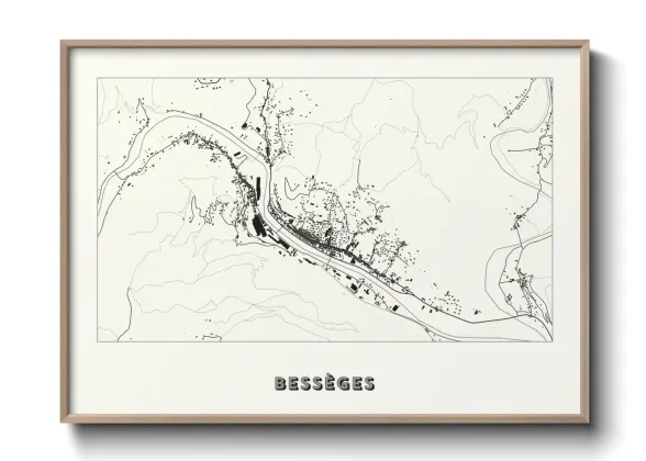 Une affiche de carte sur Bessèges